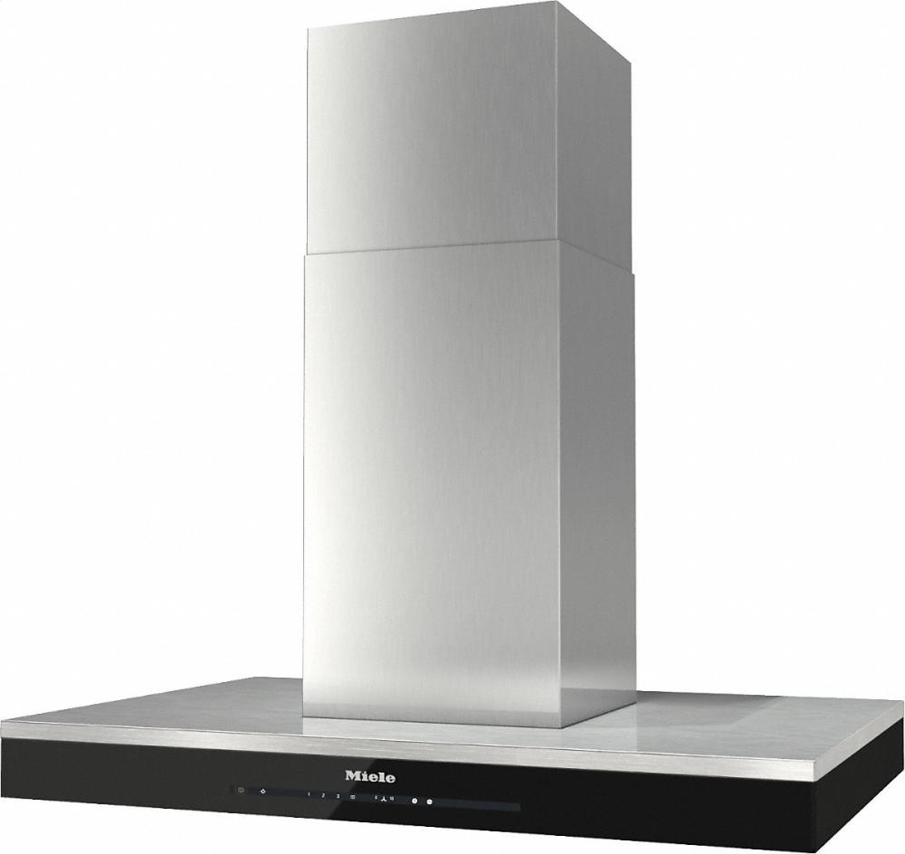 DA 6698 D Puristic Edition 6000 Island d(eback)cor hood with energy-efficient LED lighting and touch controls for simple operation.