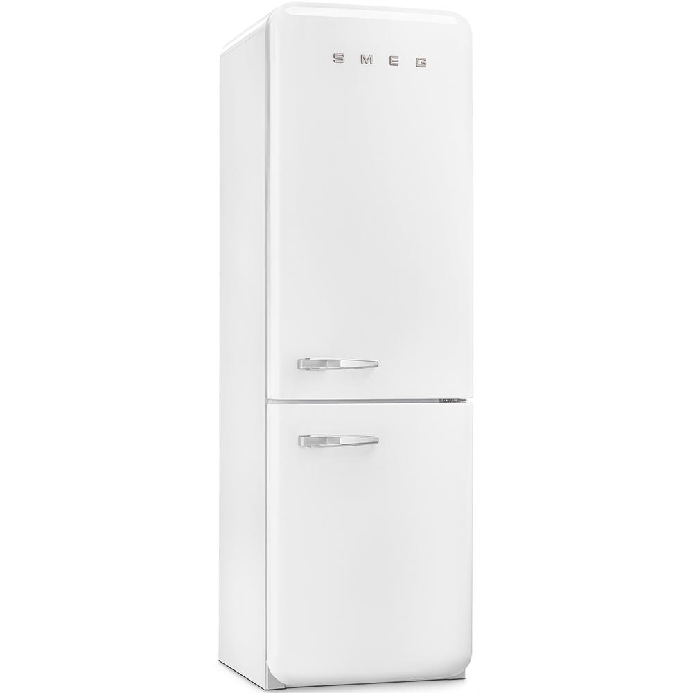 Approx 24" 50'S Style refrigerator with automatic freezer, White, Right hand hinge