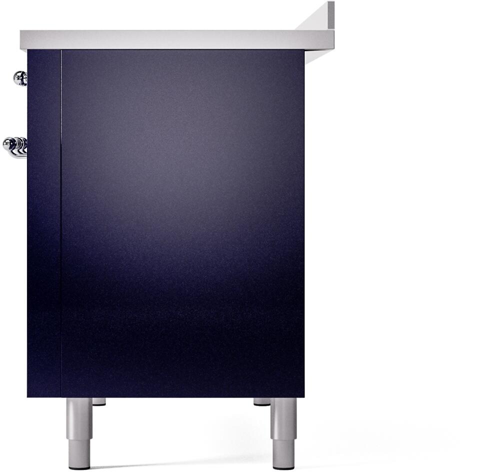 Nostalgie II 48 Inch Electric Freestanding Range in Blue with Chrome Trim