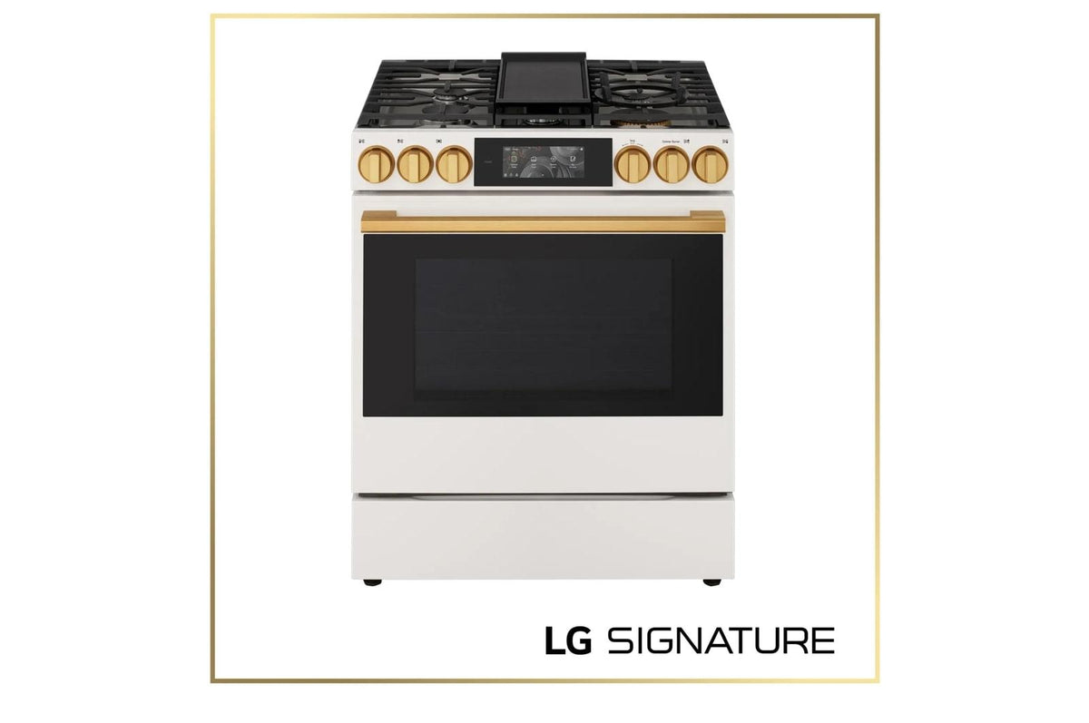 LG SIGNATURE 6.3 cu. ft. Single Oven Gas Slide-in Range with Dynamic Probake Convection® , Air Fry, Air Sous Vide, Roast, and Pizza mode