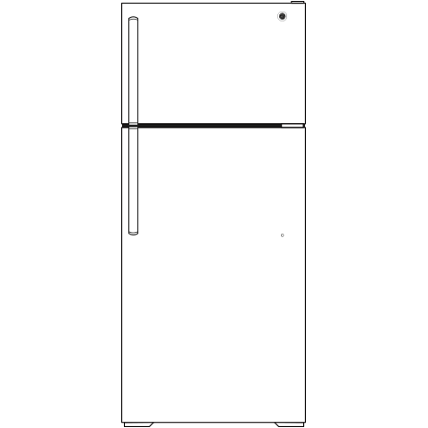 GE® ENERGY STAR® 17.5 Cu. Ft. Top-Freezer Refrigerator