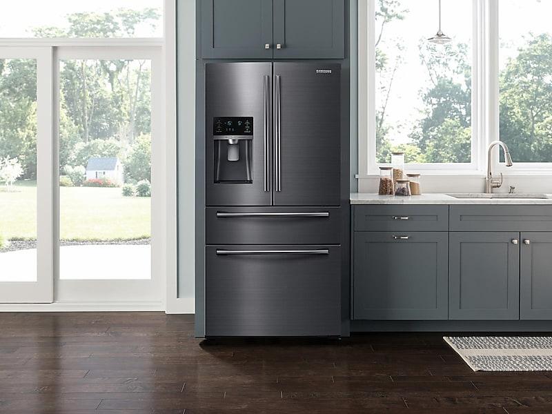 25 cu. ft. 4-Door French Door Refrigerator in Black Stainless Steel
