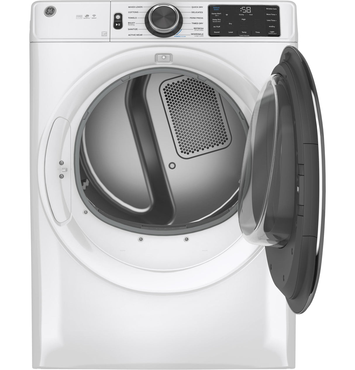 GE® ENERGY STAR® 7.8 cu. ft. Capacity Smart Front Load Electric Dryer with Steam and Sanitize Cycle