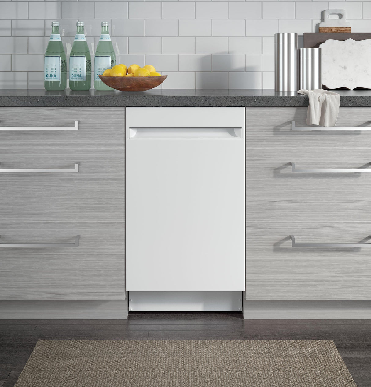 GE Profile™ ENERGY STAR® 18" ADA Compliant Stainless Steel Interior Dishwasher with Sanitize Cycle