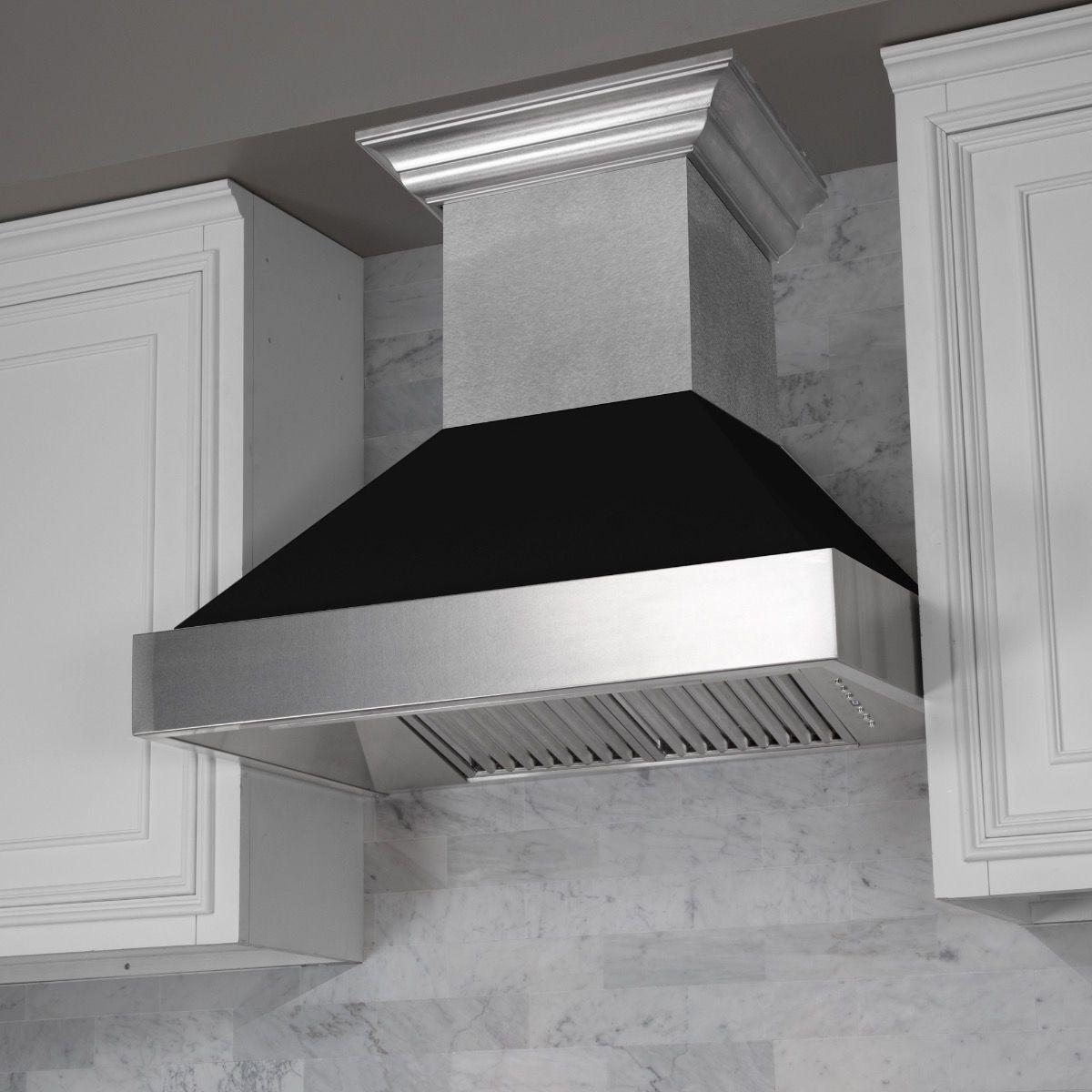 42" Colored Range Hood Shell in Black Matte (8654-SH-BLM-42)-Shell Only