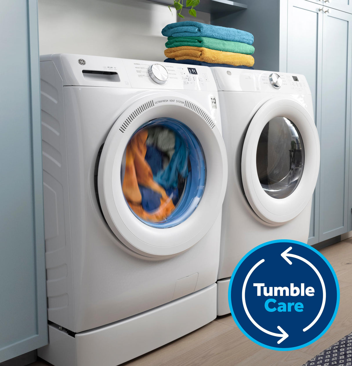 GE® ENERGY STAR® 5.0 cu. ft. Capacity Smart Front Load Steam Washer with SmartDispense™ UltraFresh Vent System with OdorBlock™ and Steam