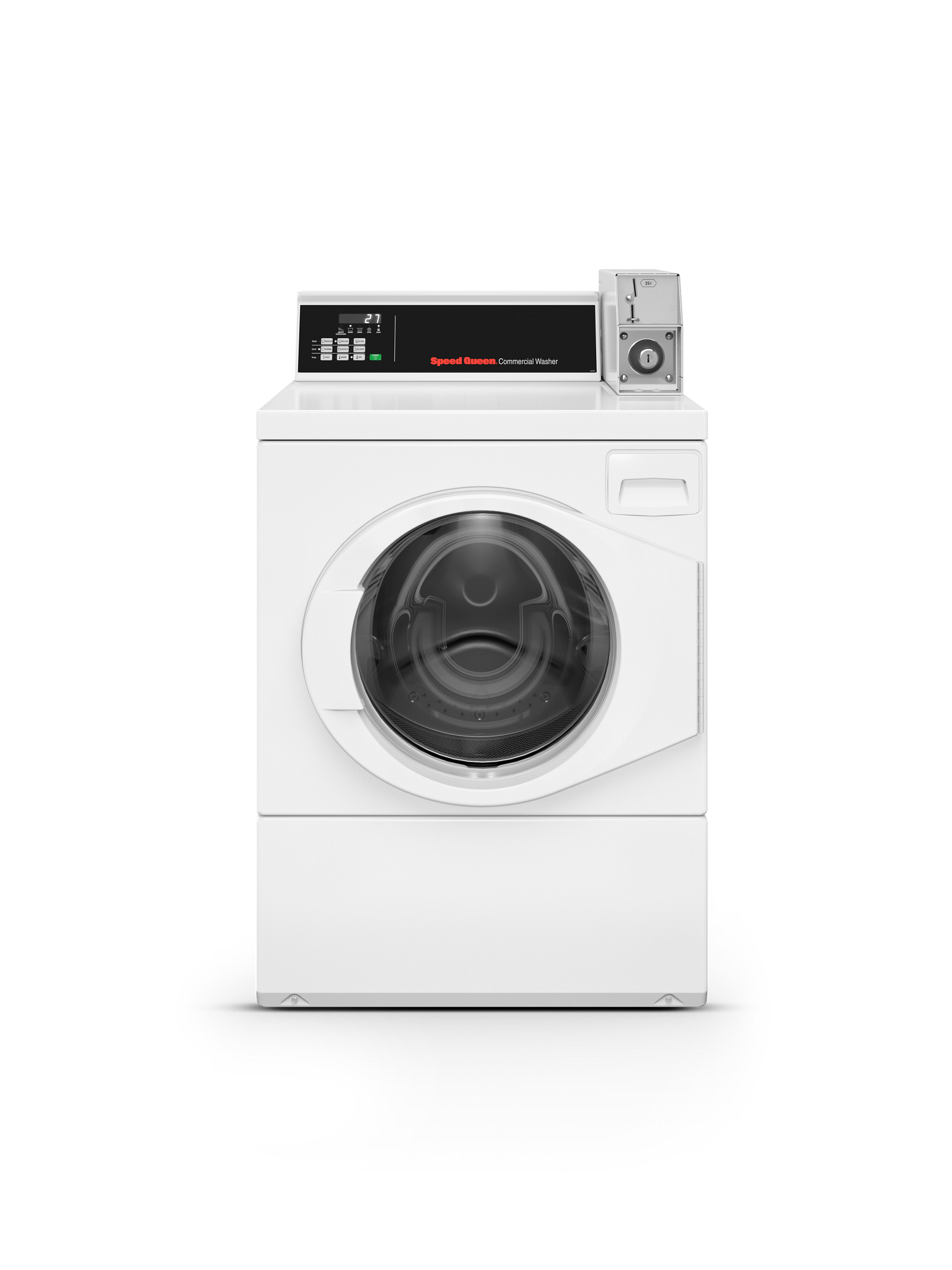Rear Control Commercial Front Load Washer with Coin Drop