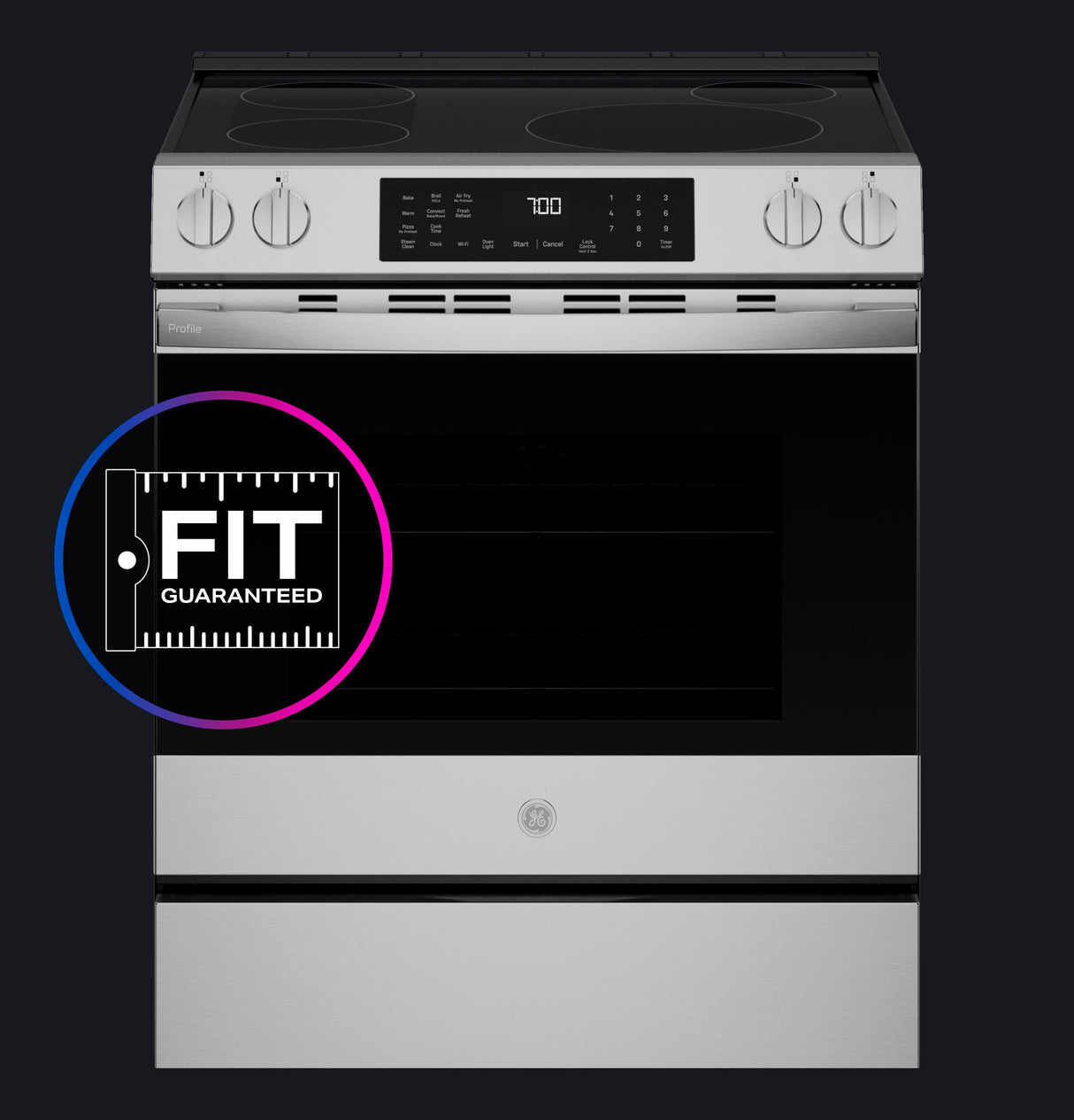 GE Profile™ ENERGY STAR® 30" Smart Slide-In Induction and Convection Range with No Preheat Air Fry and EasyWash™ Oven Tray