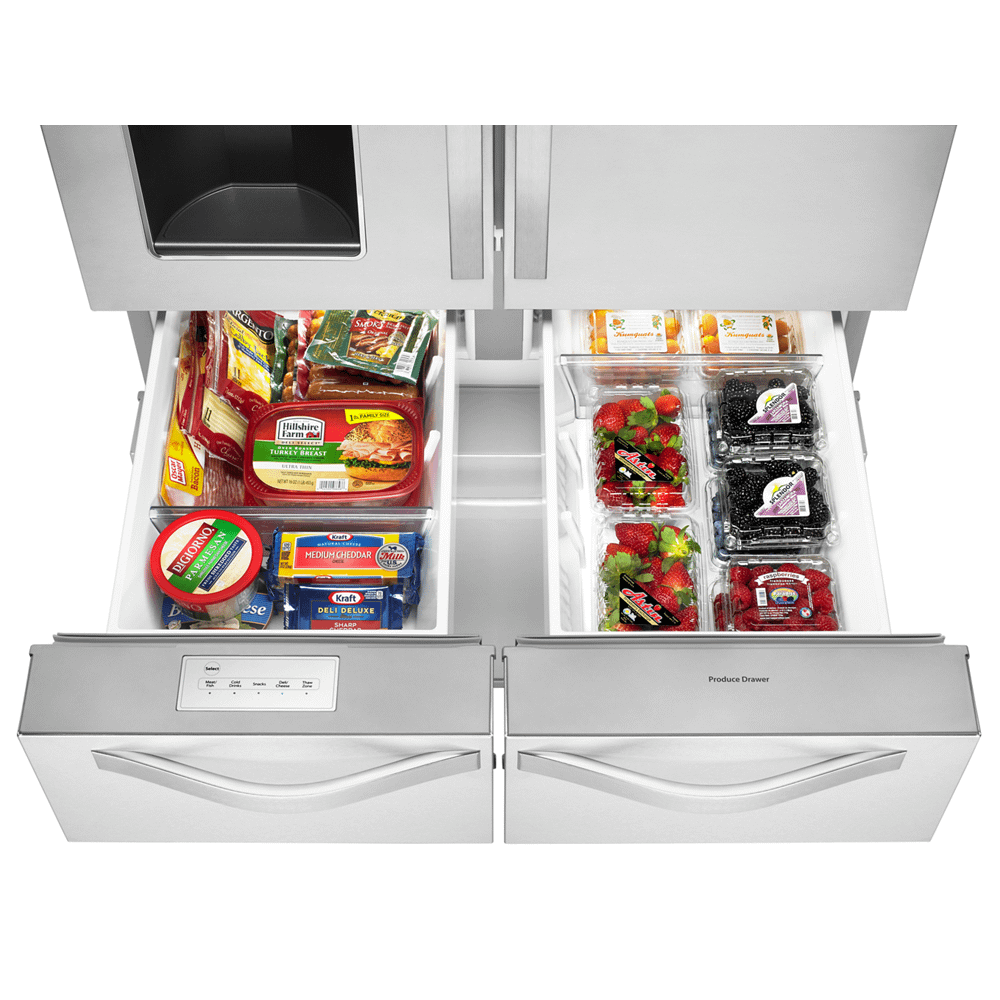 36-inch Wide Double Drawer French Door Refrigerator with Dual Cooling System - 26 cu. ft.
