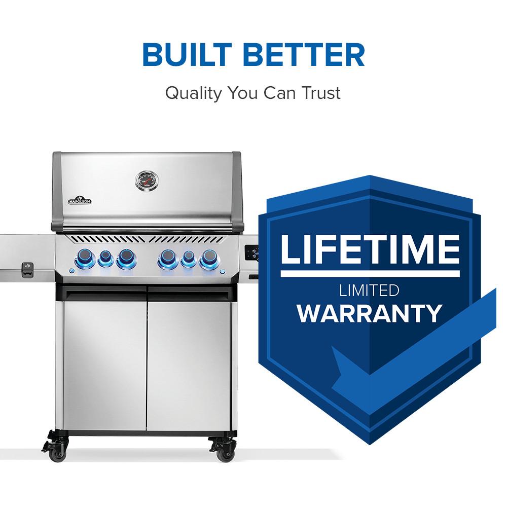 Prestige 500 Connected RSIB with Infrared Side and Rear Burner , Natural Gas, Stainless Steel