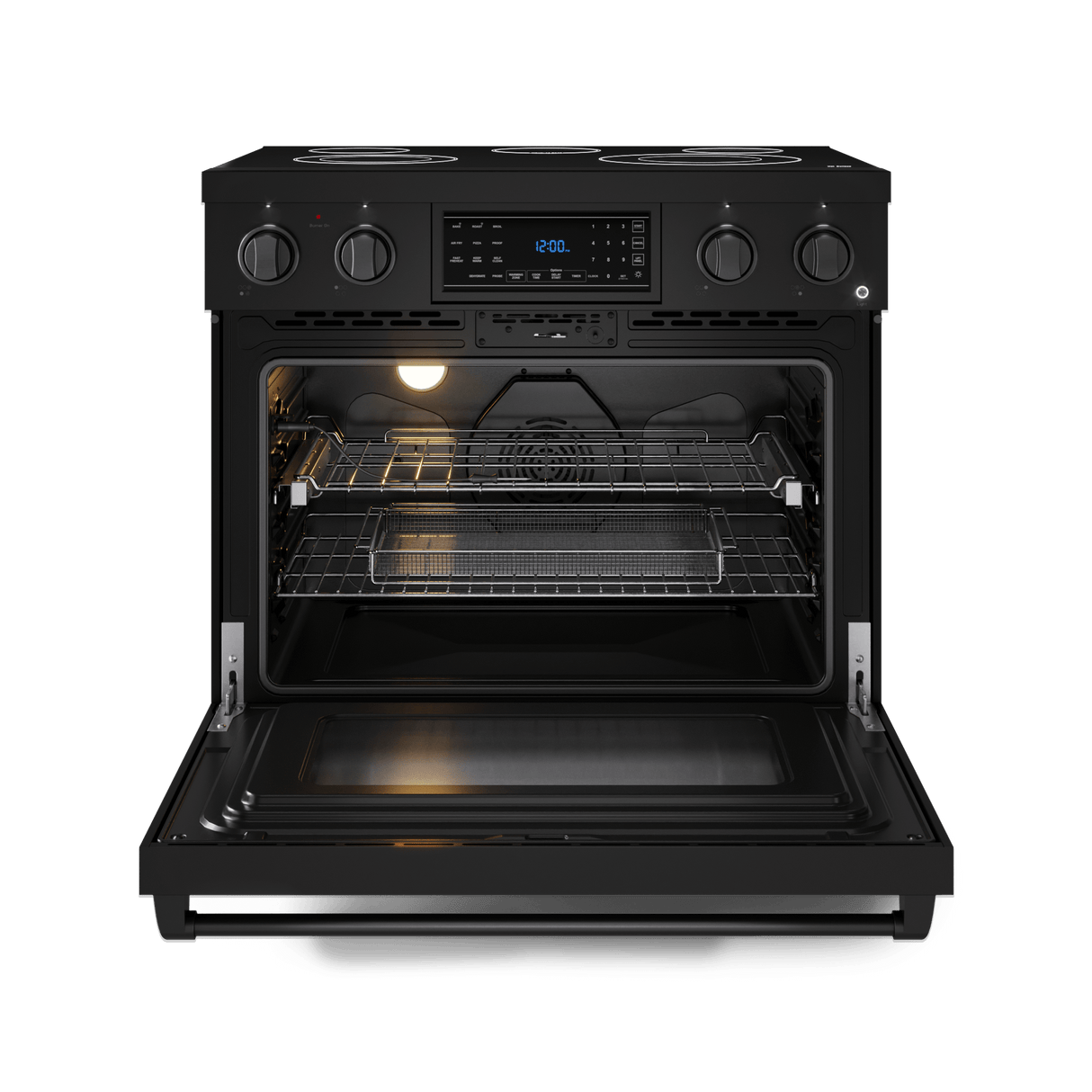 36 Inch Professional Electric Range With Tilt Panel Touch Control In Black Gordon Ramsay Series