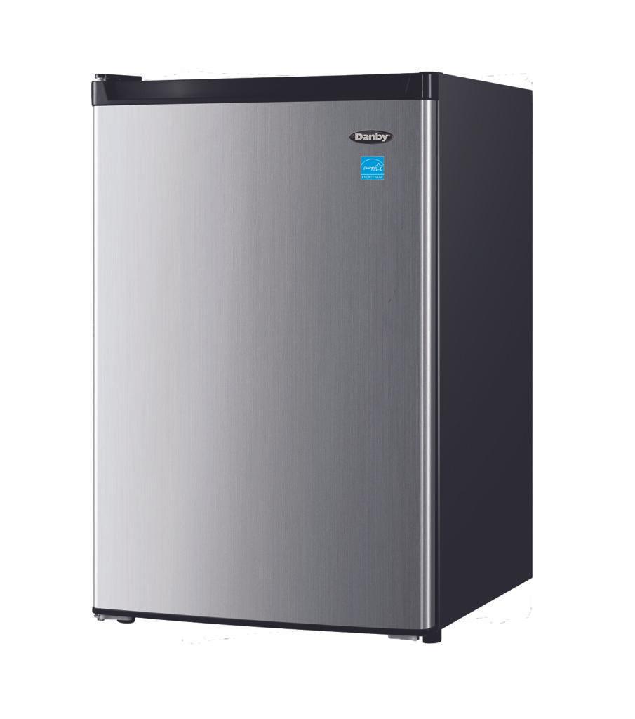 Danby 4.5 cu. ft. Compact Fridge with True Freezer in Stainless Steel Look