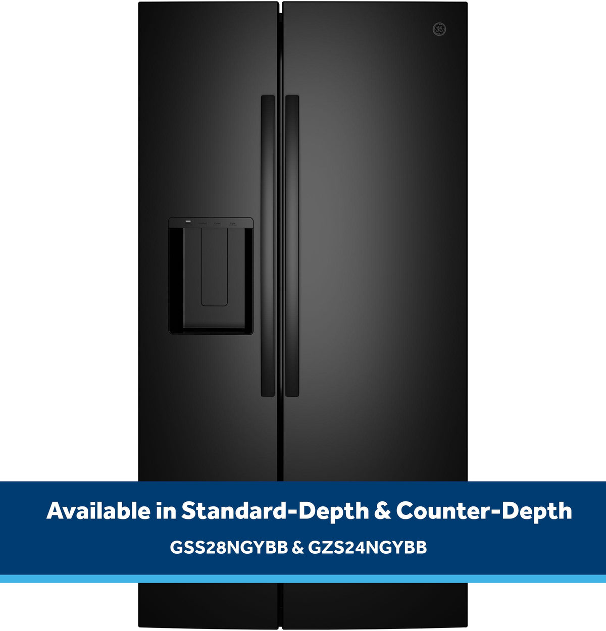 GE® 23.6 Cu. Ft. Counter-Depth Side-By-Side Refrigerator with Extra Tall Dispenser and In-Door Icemaker