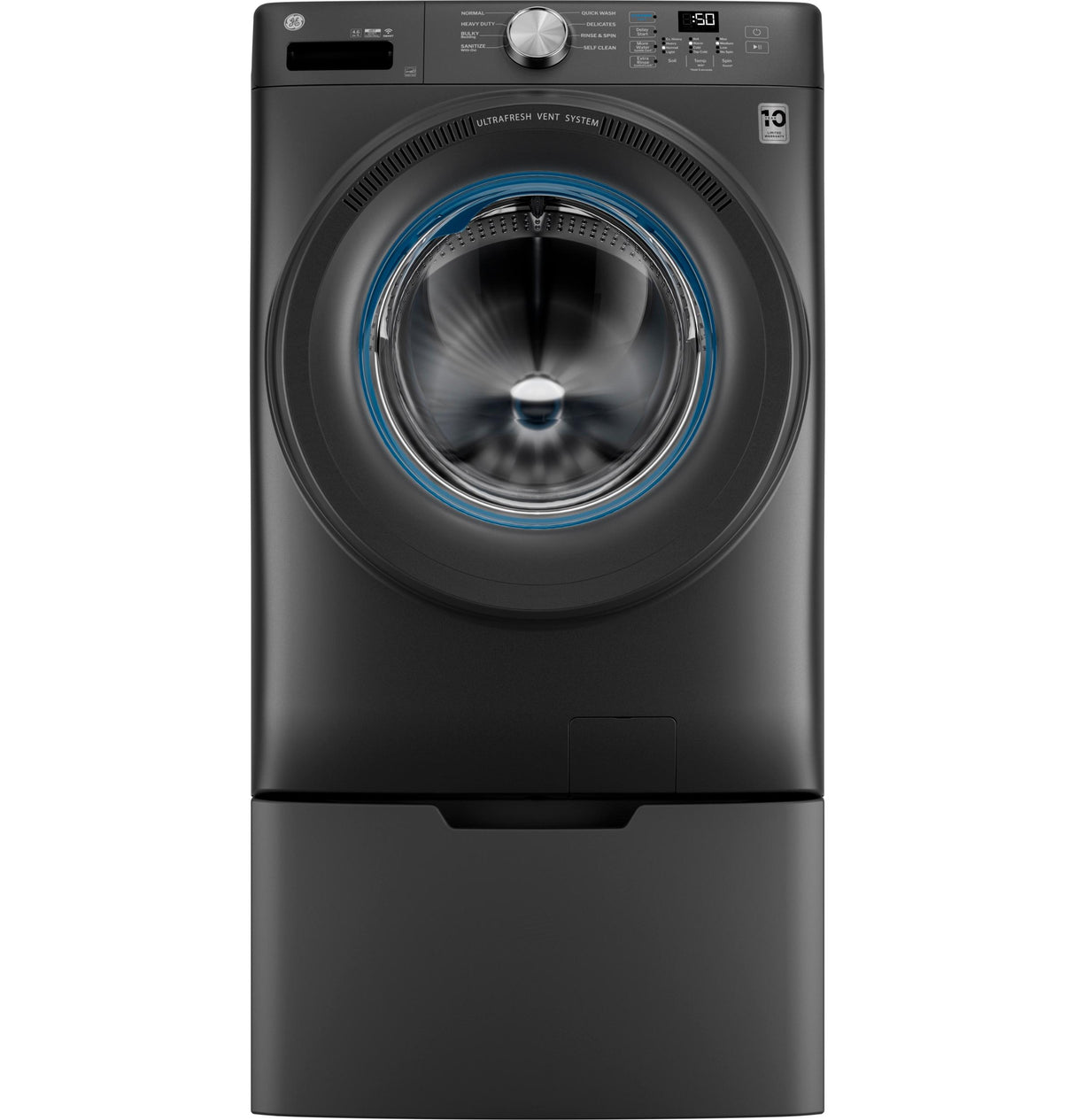 GE® ENERGY STAR® 4.6 cu. ft. Capacity Smart Front Load Washer with UltraFresh Vent System with OdorBlock™