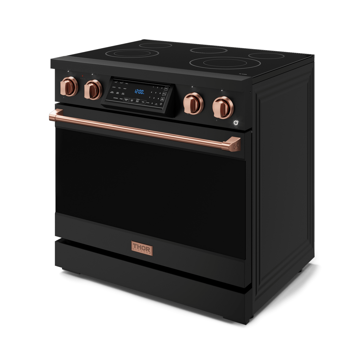 36 Inch Professional Electric Range With Tilt Panel Touch Control In Black/rose Gold Gordon Ramsay Series