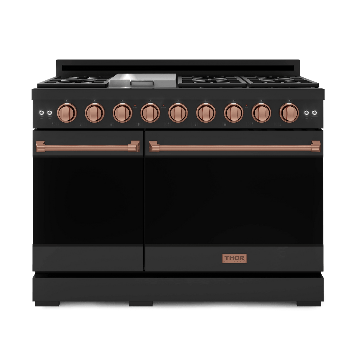 48 Inch Professional Gas Range With Tilt Panel Touch Control In Black/rose Gold Gordon Ramsay Series