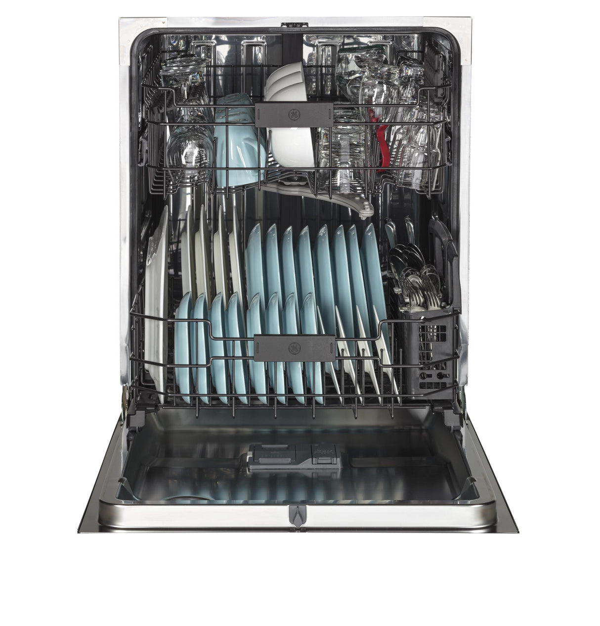 GE® Stainless Steel Interior Dishwasher with Front Controls