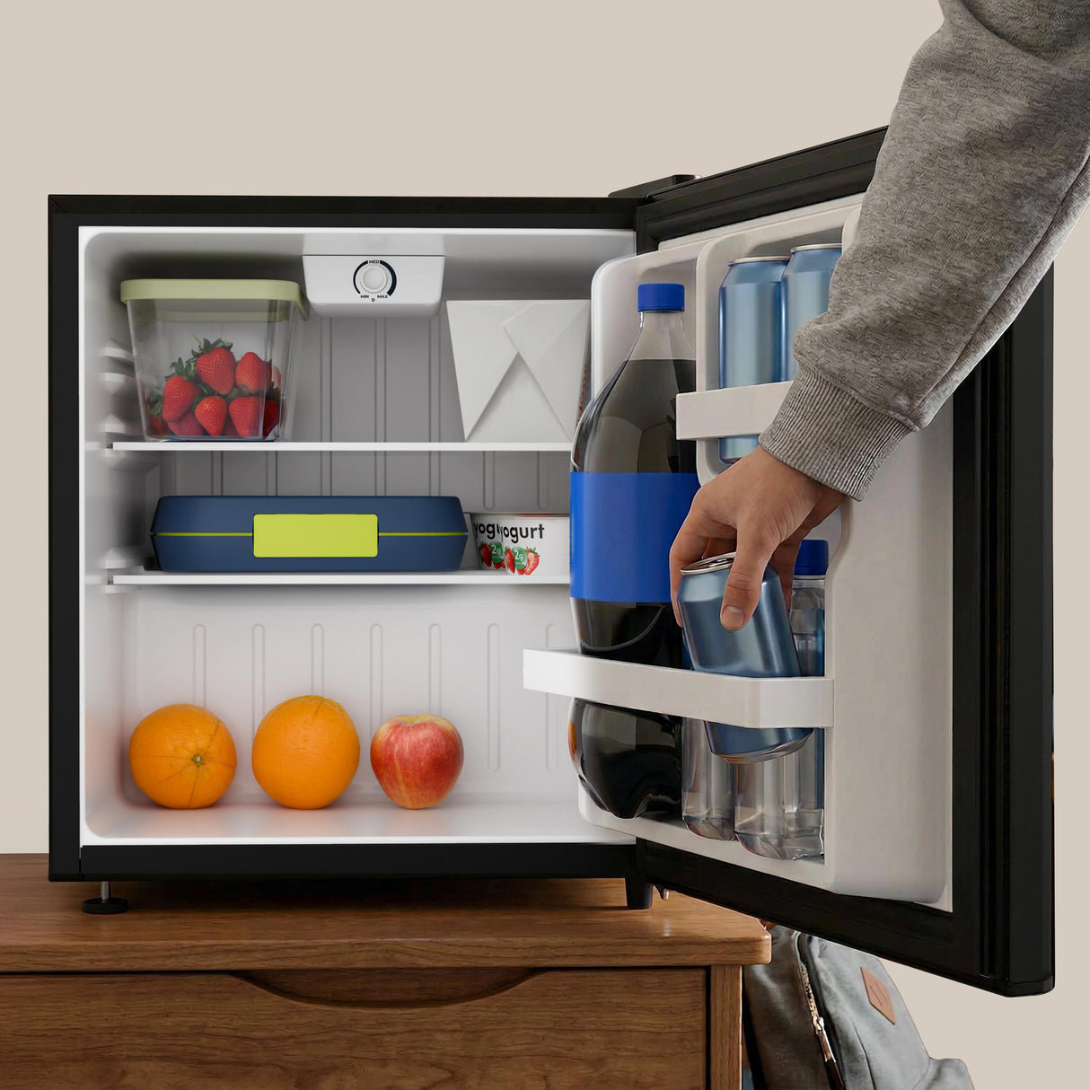 Avanti 1.6 Cu. Ft. Compact Refrigerator with Auto-Defrost, in Black (AVAR16F1B)