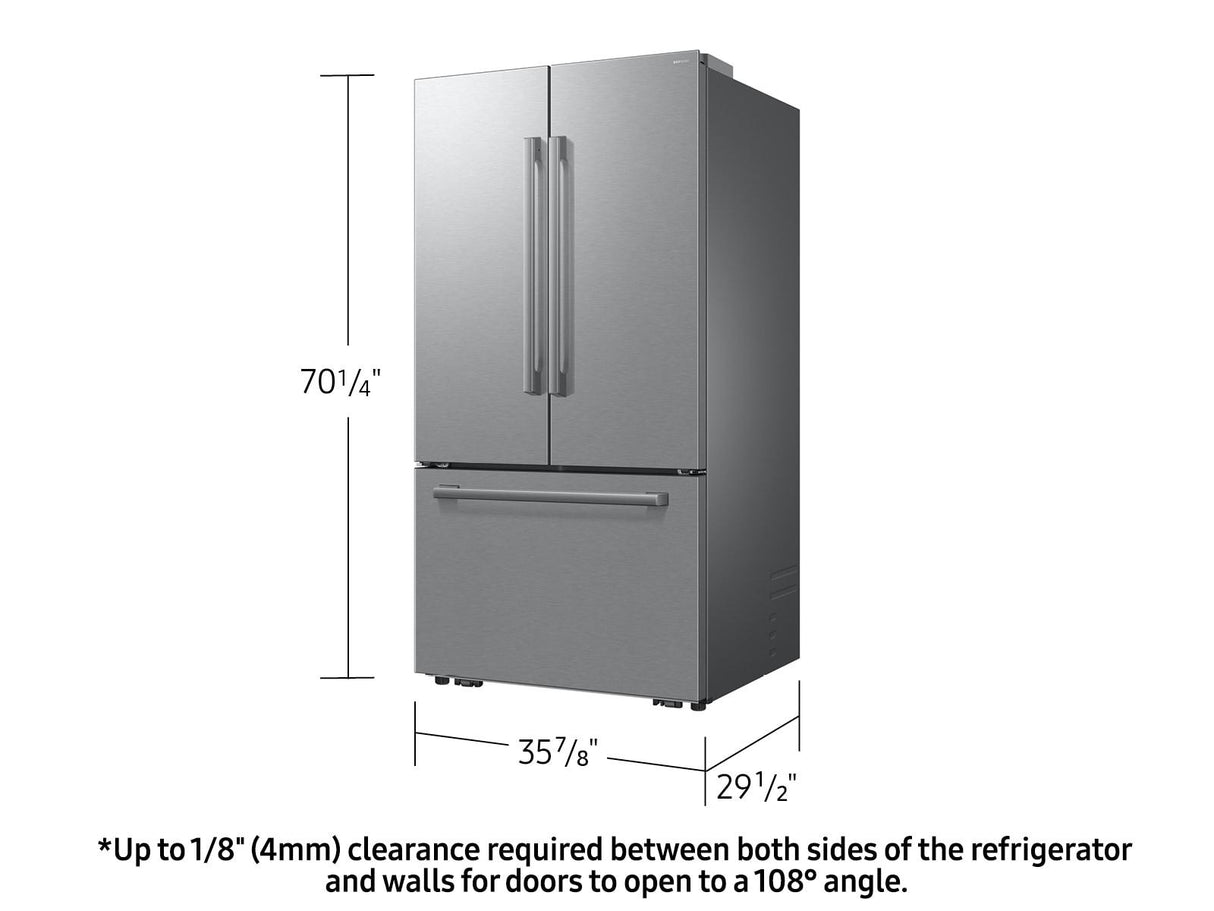 Bespoke AI 3-Door French Door Zero Clearance Fit In-Door Tall Dispenser 25 cu.ft.