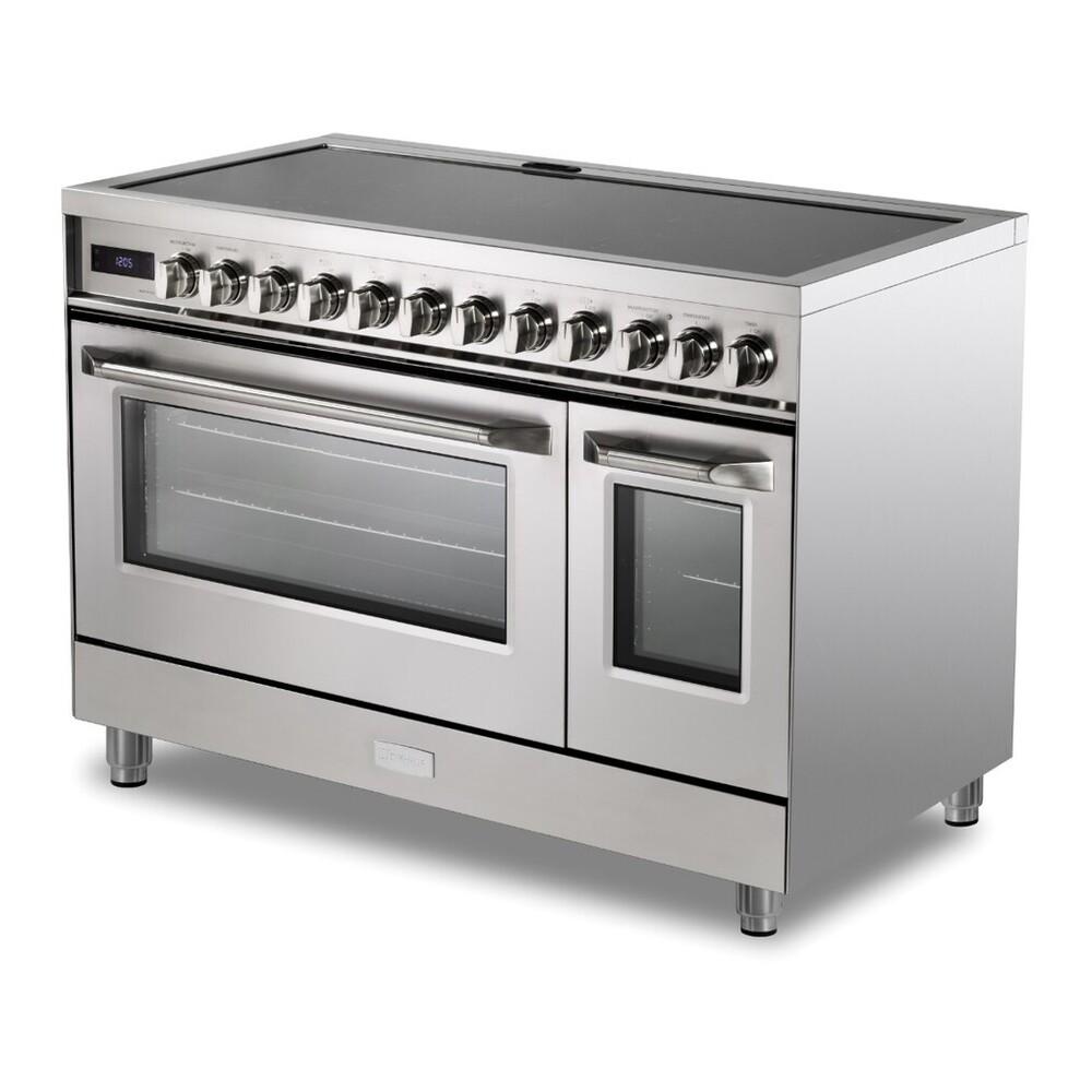 Verona Ultima 48" Induction Range with 7 Elements, Griddle and 6.5 cu. Ft. Oven Capacity in Stainless Steel