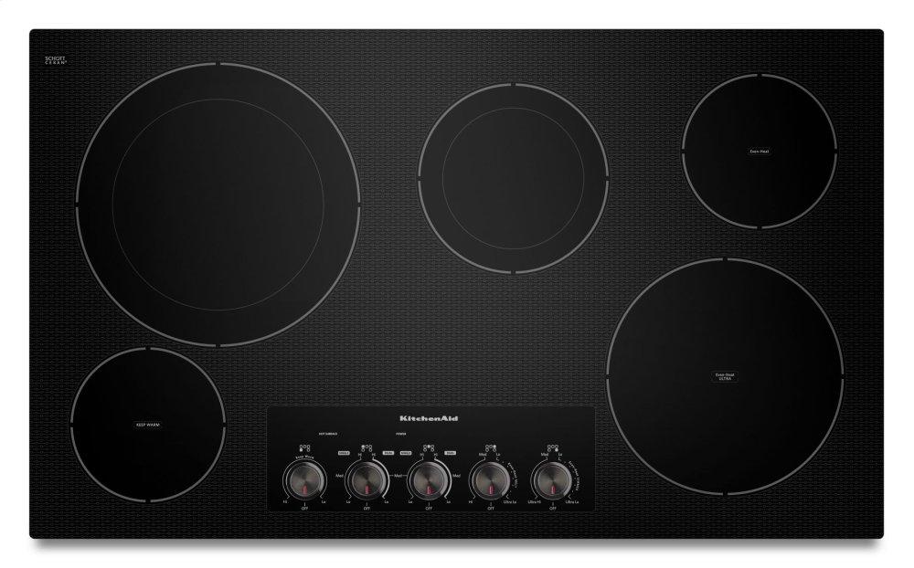 36" Electric Cooktop with 5 Radiant Elements - Black