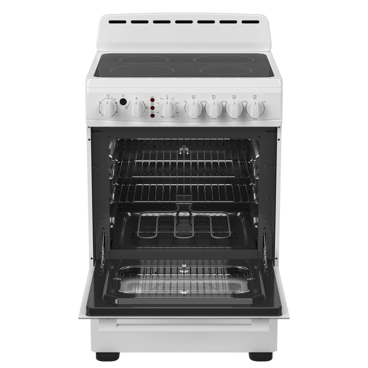 Avanti 24-Inch Freestanding Electric Range with Ceramic Glass Cooktop, in White (CERU240P0W)