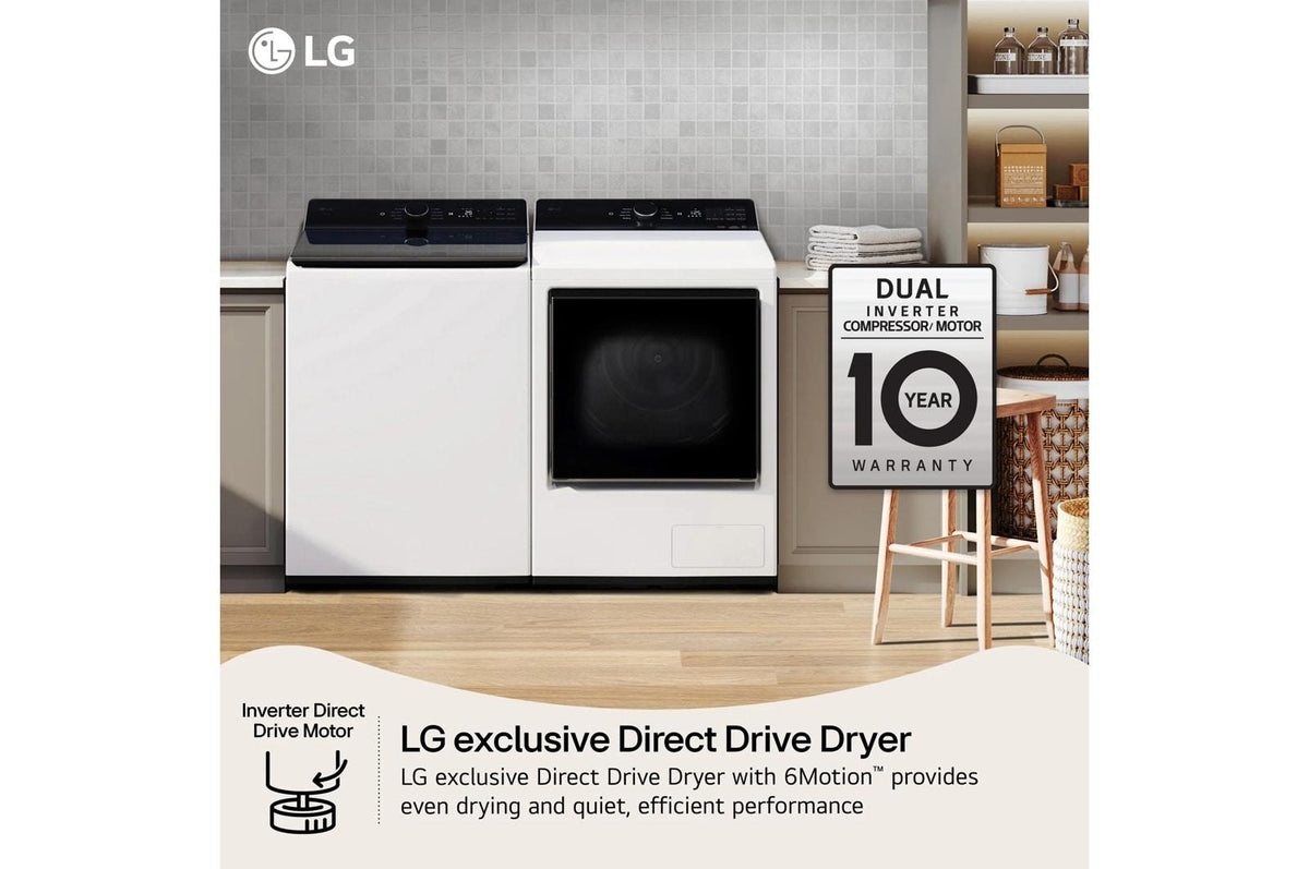 7.3 cu. ft. Ultra Large Capacity Smart Rear Control Ventless Dryer with Dual Inverter Heat Pump Technology and Inverter Direct Drive Motor System