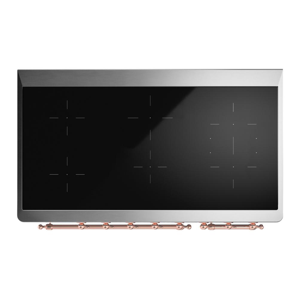 ILVE UMIB48QNR3BUP Majestic III 48 inch Induction Range with 6 Elements, 5.02 cu. ft. Total Oven Capacity (Solid Door, Burgundy, Copper)
