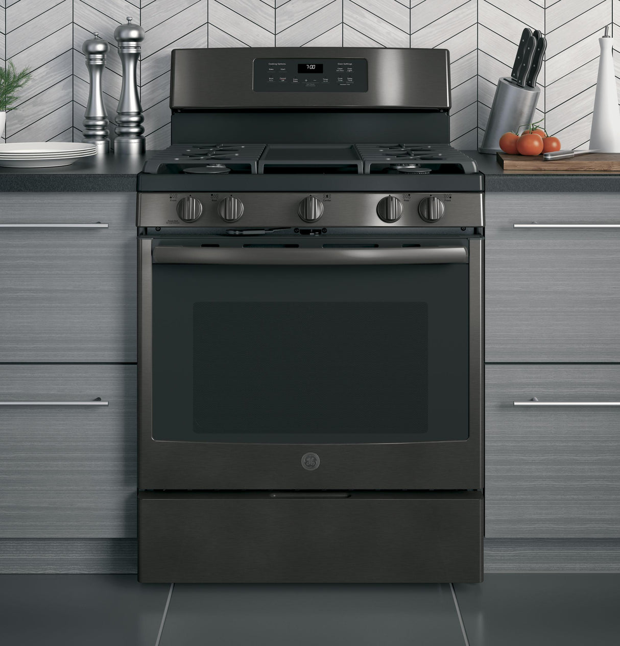 GE® 30" Free-Standing Gas Convection Range