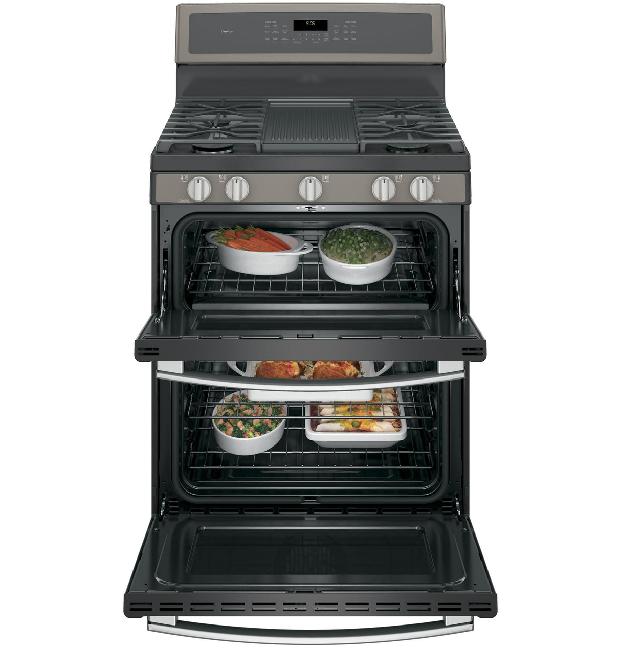 GE Profile™ 30" Free-Standing Gas Double Oven Convection Range