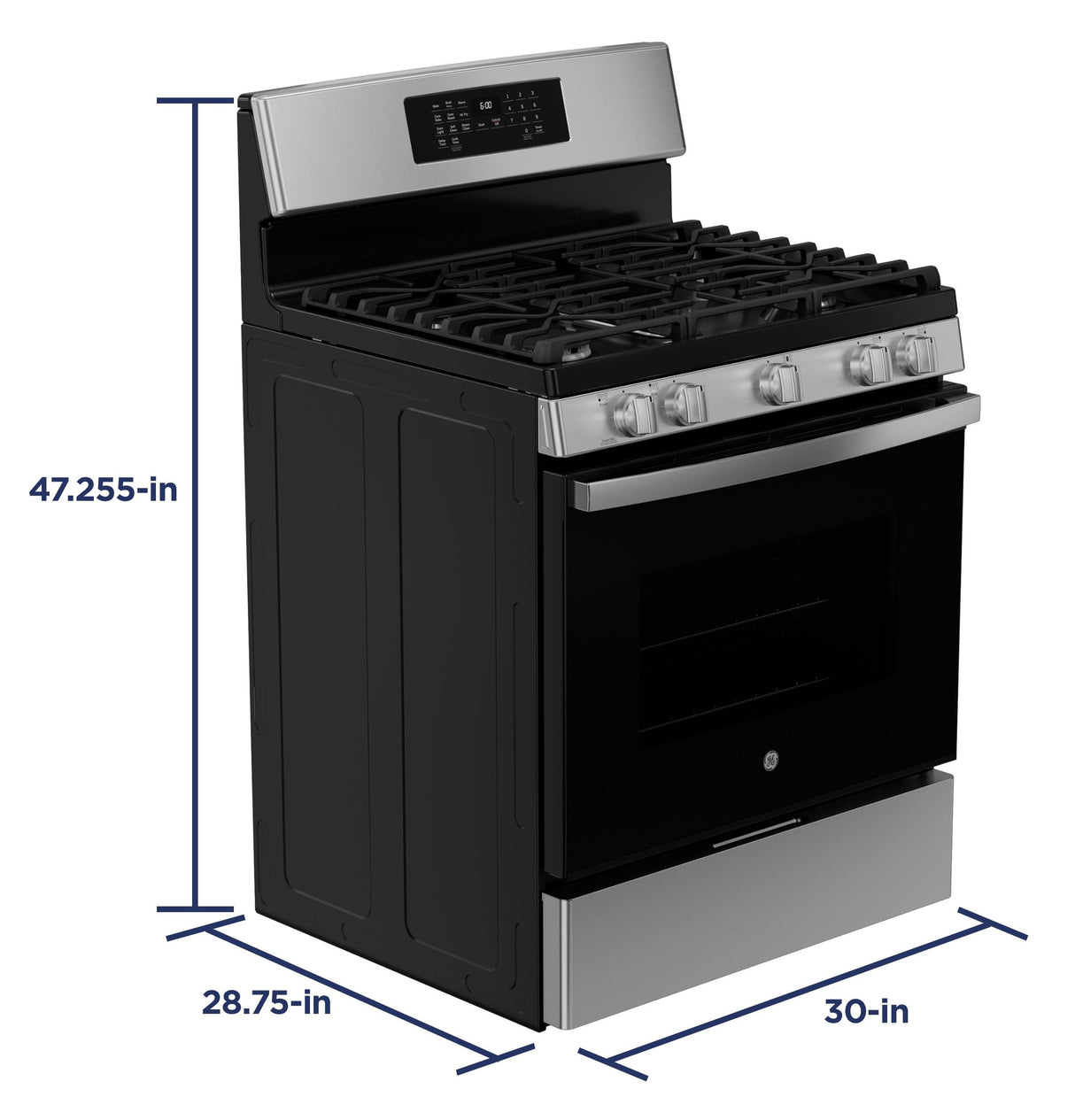GE® 30" Free-Standing Gas Convection Range with No Preheat Air Fry