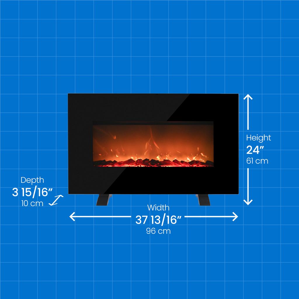 Danby Designer 38" Wall Mount Electric Fireplace in Black