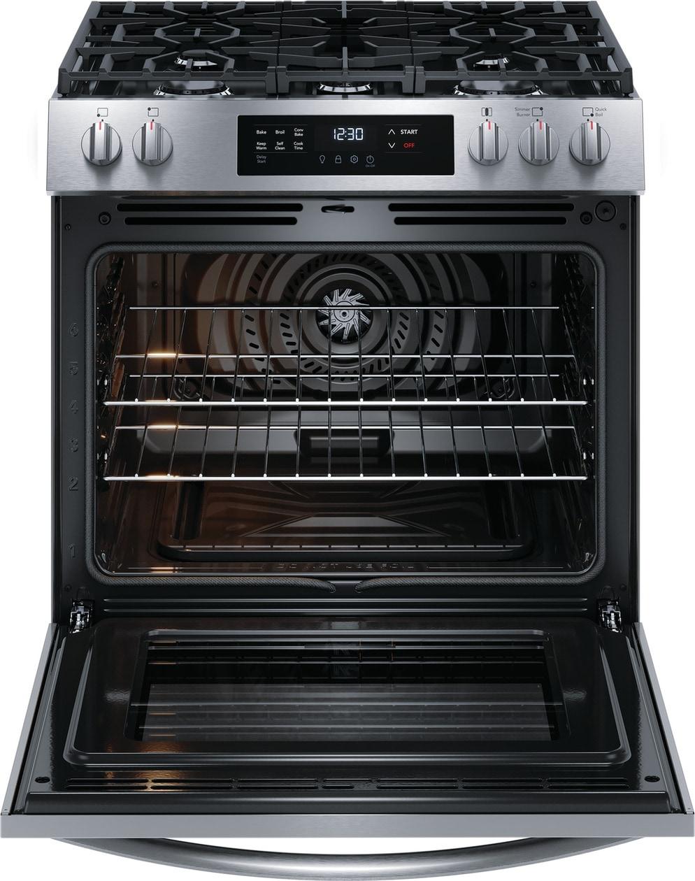 30" Front Control Gas Range with Convection Bake