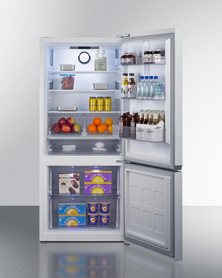 30" Wide Bottom-mount Refrigerator-freezer, Counter Depth