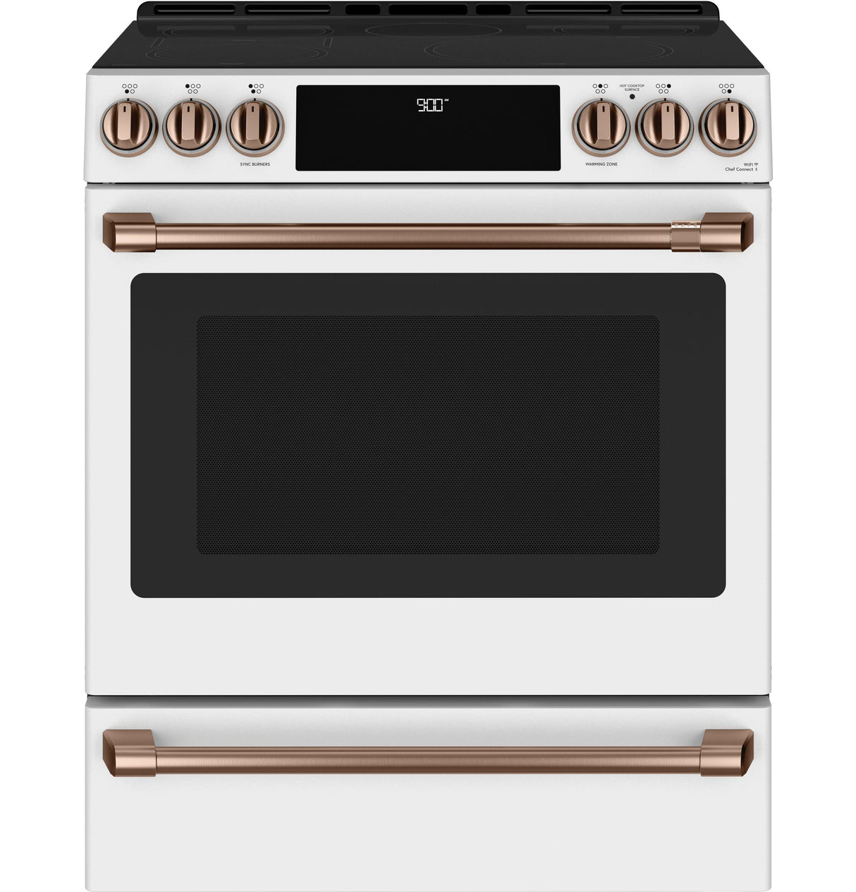 Café™ 30" Smart Slide-In, Front-Control, Induction and Convection Range with Warming Drawer