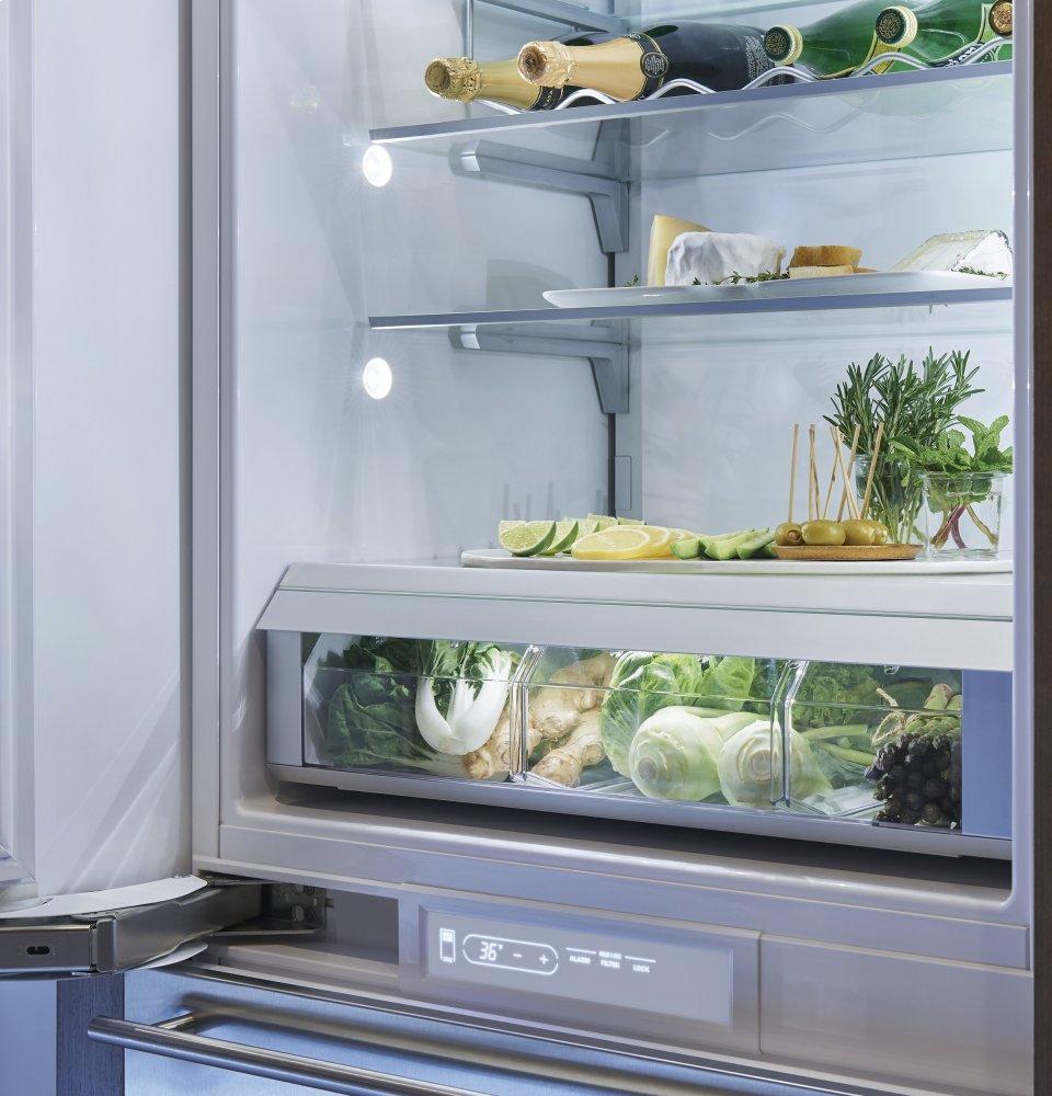 Monogram 30" Integrated Glass-Door Refrigerator for Single or Dual Installation