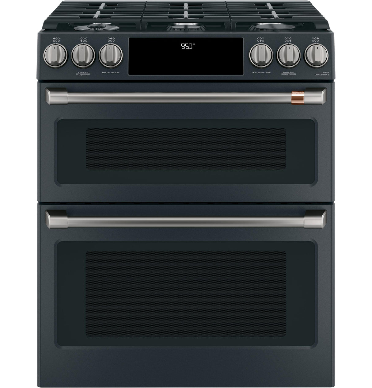 Café™ Front Control Gas Knobs and Handles - Brushed Black