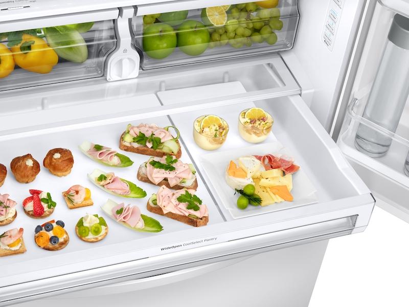 28 cu. ft. 3-Door French Door, Full Depth Refrigerator with CoolSelect Pantry™ in White