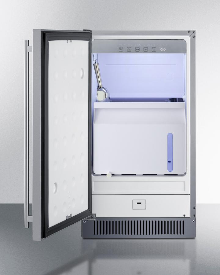 18" Wide Clear Icemaker, ADA Compliant