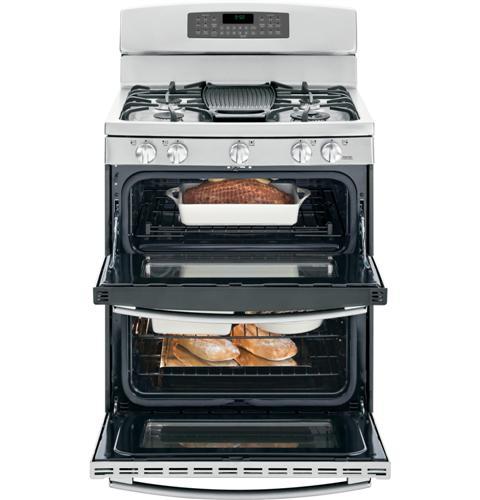 GE Profile™ Series 30" Free-Standing Gas Double Oven with Convection Range