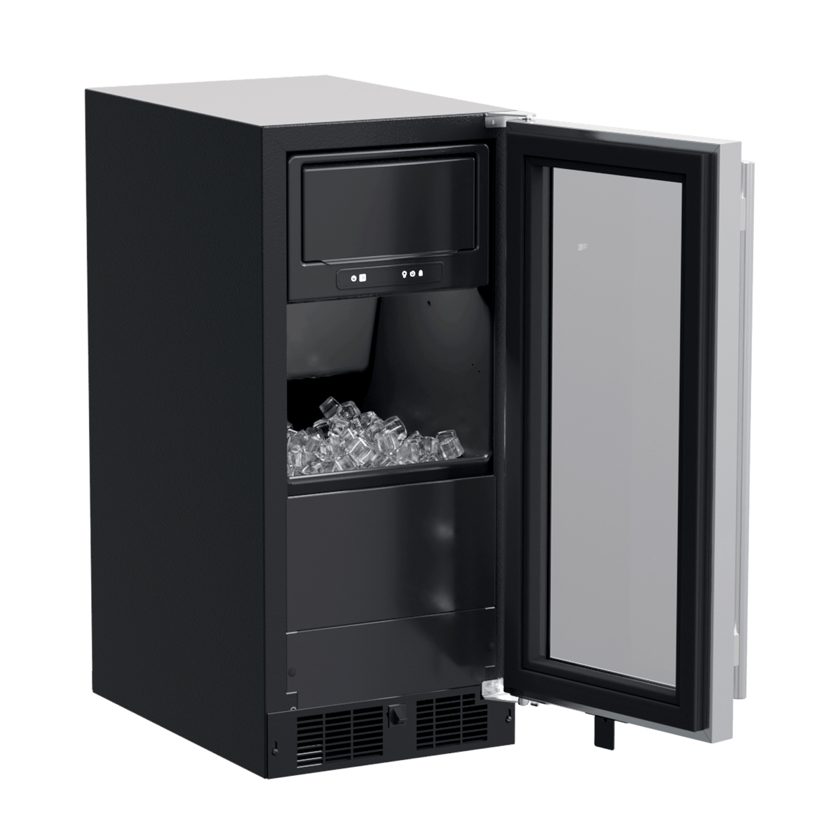 15-In Built-In Clear Ice Machine With Factory-Installed Pump with Door Style - Stainless Steel Frame Glass