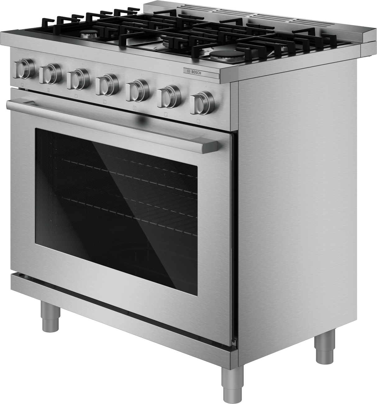 500 Series, Dual fuel freestanding range, 36'', Stainless steel