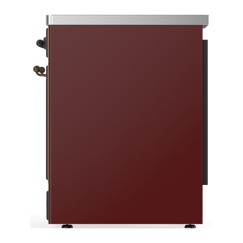 ILVE UMIB30NR3BUB Majestic III 30 inch Induction Range with 4 Elements, 4 cu. ft. Oven Capacity (Triple Glass Door, Burgundy, Burnished)