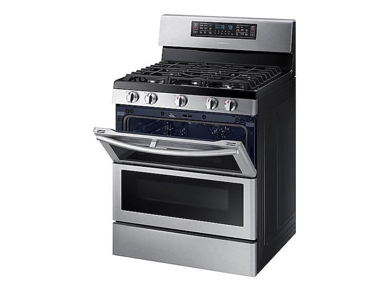 5.8 cu ft. Smart Freestanding Gas Range with Flex Duo™ & Dual Door in Stainless Steel