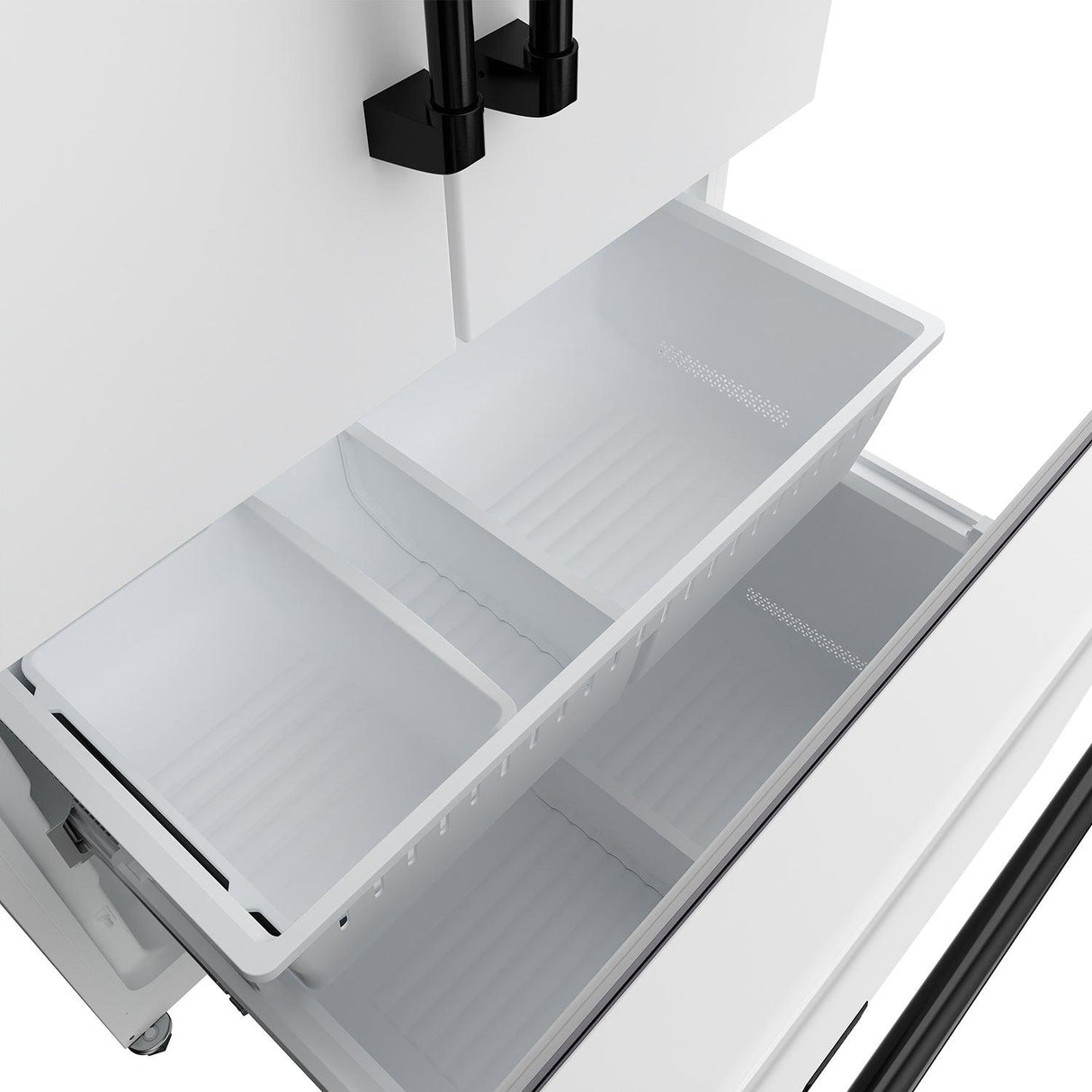 36 Inch French Door Counter Depth Refrigerator With Ice Maker - White/black Gordon Ramsay Series