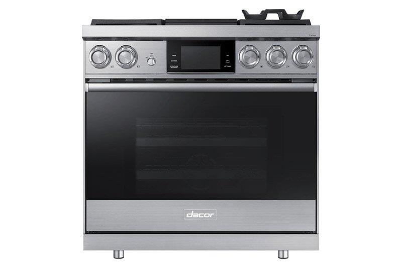 36" Pro Dual-Fuel Steam Range, Graphite Stainless Steel, Natural Gas
