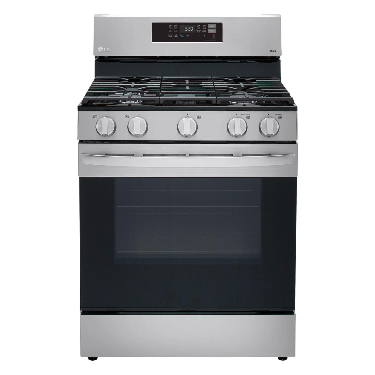 LG 2 Piece Gas Range and Over the Range Microwave Set LRGL5823S & MVEL2033F