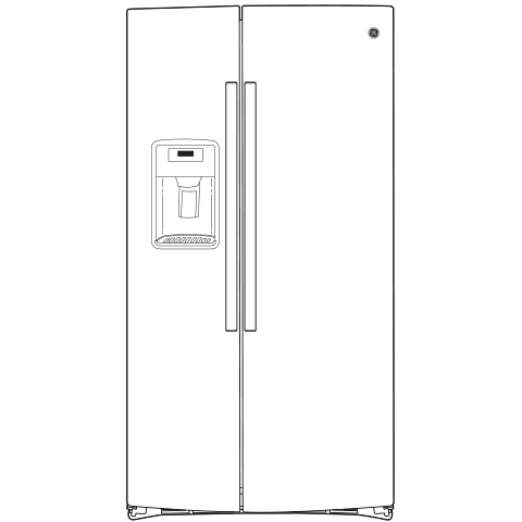 GE 23.0 Cu. Ft. Side-By-Side Refrigerator