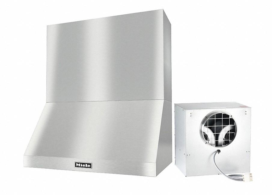 DAR 1230 Set 21 Wall-Mounted Range Hood with Extraction Mode with external XXL motor including 24" chimney cover.