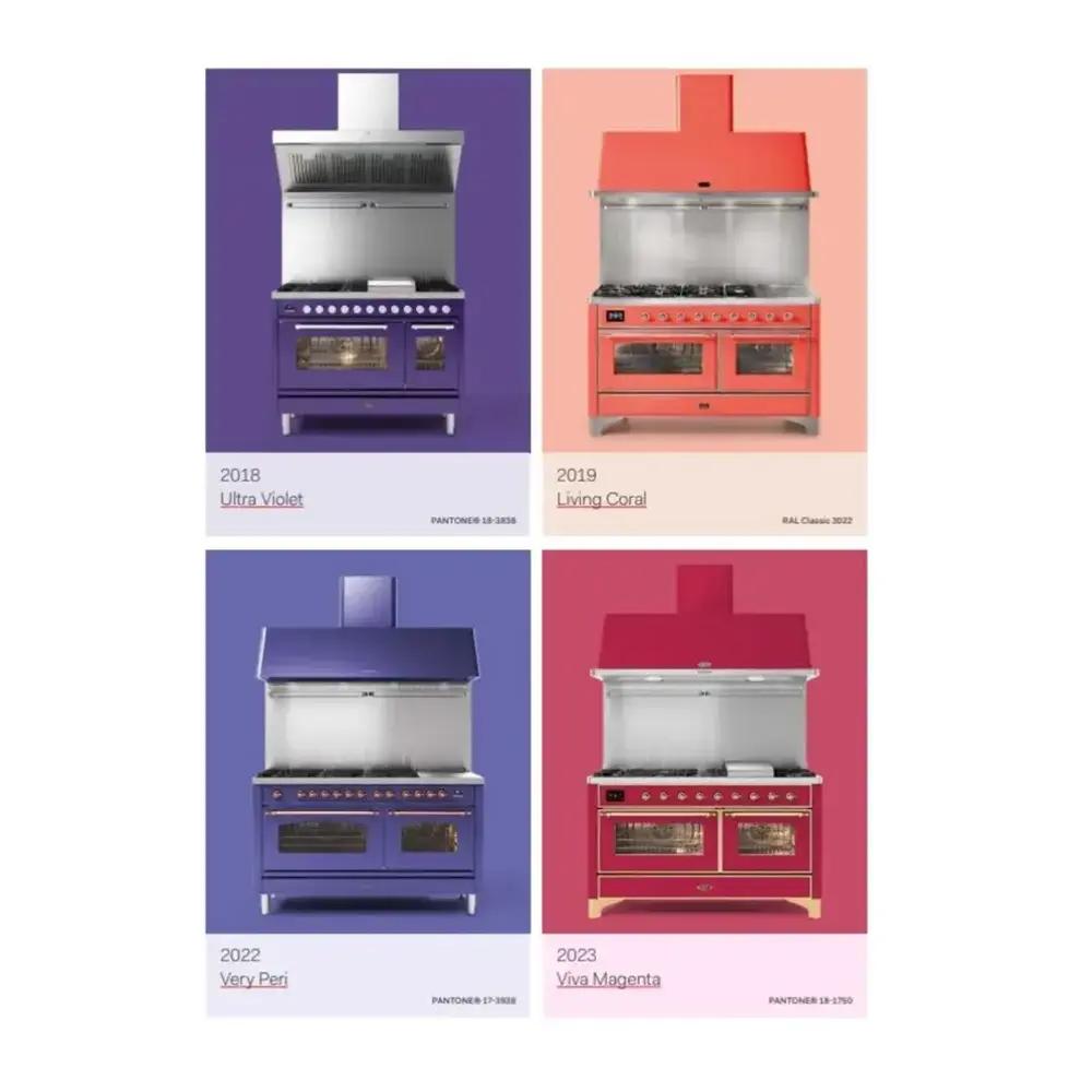 ILVE UMIB30QNR3RAC Majestic III 30 inch Induction Range with 4 Elements, 4 cu. ft. Oven Capacity (Solid Door, RAL, Chrome)